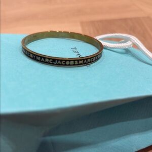 Marc Jacobs Gold and Black Enamel Bangle